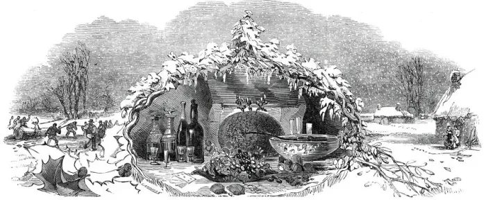 Framed Print : An English Christmas Home!, 1845. Creator: Ebenezer Landells Framed Print : An English Christmas Home!, 1845. Creator: Ebenezer Landells