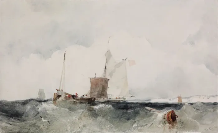 Framed Print : At the English Coast. Artist: Bonington, Richard Parkes (1802-1828) Framed Print : At the English Coast. Artist: Bonington, Richard Parkes (1802-1828)