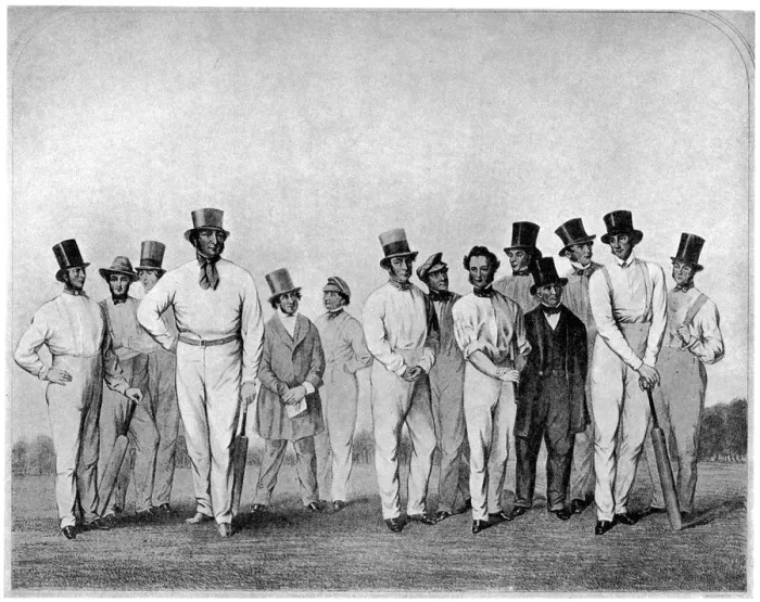 Framed Print : The English cricket eleven of 1846 (1912)