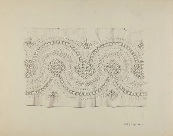English Embroidery, 1935  /  1942. Creator: Carl Buergerniss