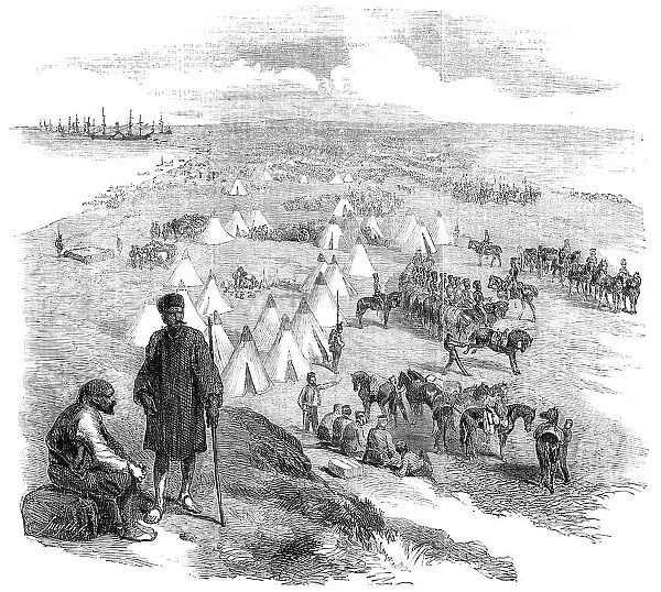 English Encampment on the Coast near Toula, in the Crimea, 1854. Creator: Smyth