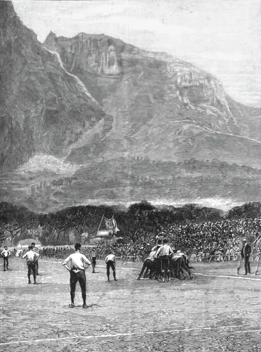Framed Print : The English Football Team in South Africa--The Last match at Cape Town, 1891, 1891. Creator: Unknown Framed Print : The English Football Team in South Africa--The Last match at Cape Town, 1891, 1891. Creator: Unknown