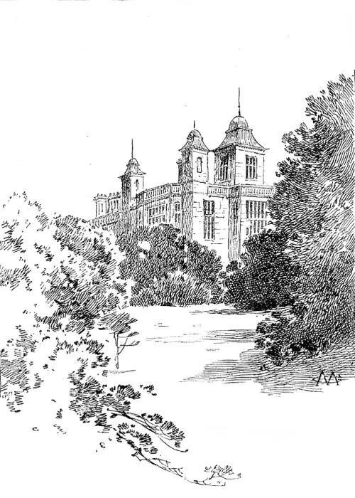 Framed Print : English Homes - No. XXIV. Audley End: a peep at the house, 1890. Creator: Unknown Framed Print : English Homes - No. XXIV. Audley End: a peep at the house, 1890. Creator: Unknown