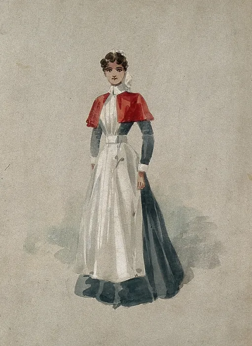 Framed Print : An English hospital nurse in full uniform. Creator: Unknown Framed Print : An English hospital nurse in full uniform. Creator: Unknown