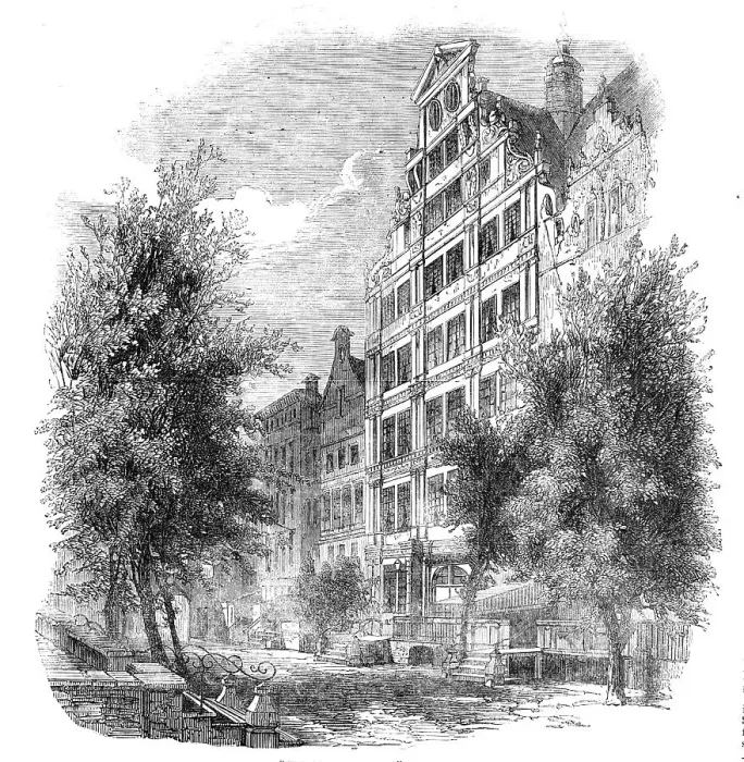 Framed Print : The English House in Dantzic, 1857. Creator: Unknown. The English House in Dantzic, 1857. Creator: Unknown