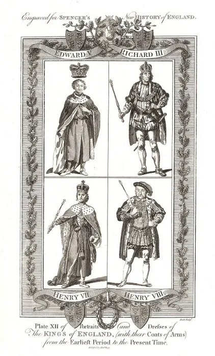 Framed Print : English Kings with coats of Arms Published by Alexander Hogg. Artist: Alex Hogg Framed Print : English Kings with coats of Arms Published by Alexander Hogg. Artist: Alex Hogg
