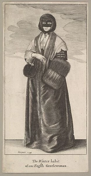 English Lady in Winter Costume (The Winter habit of ane English Gentlewoman), 1644