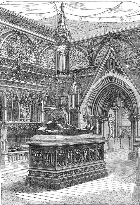 Framed Print : The English Mediaeval Court, at the Crystal Palace, Sydenham, 1854. Creator: Unknown Framed Print : The English Mediaeval Court, at the Crystal Palace, Sydenham, 1854. Creator: Unknown