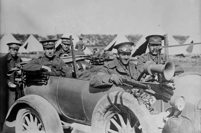 Framed Print : English Motor scouts in France, 22 Oct 1914. Creator: Bain News Service Framed Print : English Motor scouts in France, 22 Oct 1914. Creator: Bain News Service