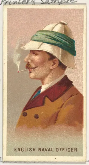 Framed Print : English Naval Officer, from Worlds Smokers series (N33) for Allen & Framed Print : English Naval Officer, from Worlds Smokers series (N33) for Allen &