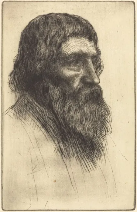 Framed Print : English Peasant (Paysan anglais). Creator: Alphonse Legros Framed Print : English Peasant (Paysan anglais). Creator: Alphonse Legros