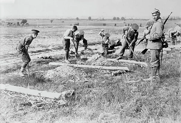 English prisoners at work near Doberitz, between c1914 and c1915. Creator: Bain News Service