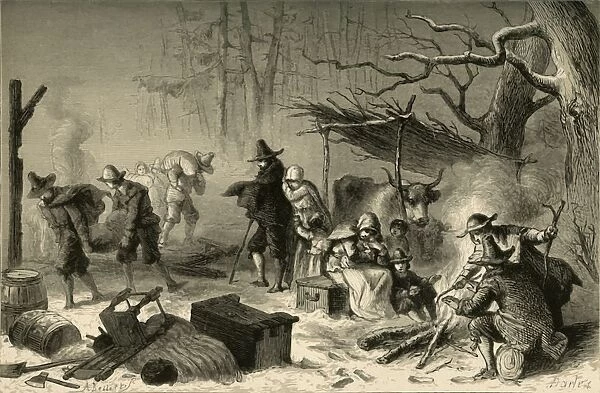 English Settlers in America, (1877). Creator: Albert Bobbett