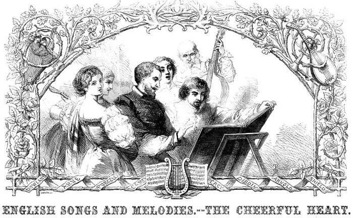 Framed Print : English Songs and Melodies - The Cheerful Heart, 1858. Creator: Smyth. English Songs and Melodies - The Cheerful Heart, 1858. Creator: Smyth Framed Print : English Songs and Melodies - The Cheerful Heart, 1858. Creator: Smyth. English Songs and Melodies - The Cheerful Heart, 1858. Creator: Smyth