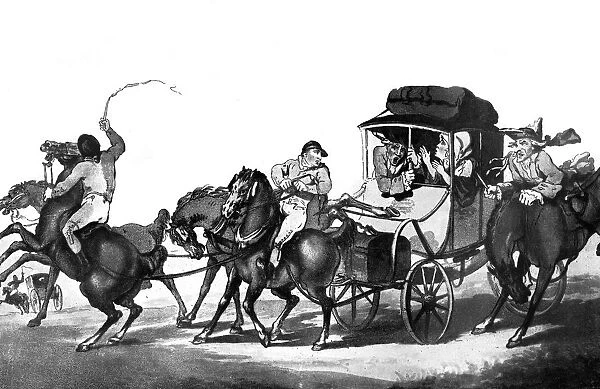 English Travelling, or the First Stage from Dover, 1785. Artist: Thomas Rowlandson