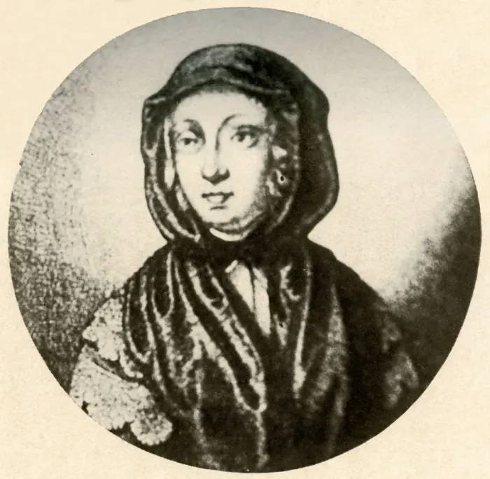 Framed Print : An English woman in silk hood and tippet, c17th century, (1937). Creator: Unknown Framed Print : An English woman in silk hood and tippet, c17th century, (1937). Creator: Unknown