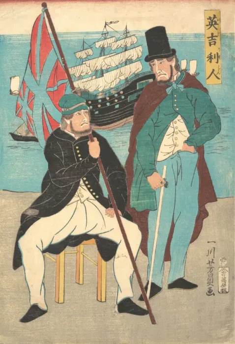 Framed Print : Englishmen, 1861. Creator: Yoshikazu Framed Print : Englishmen, 1861. Creator: Yoshikazu