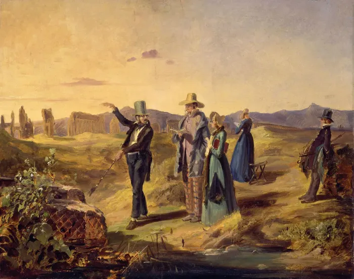 Framed Print : Englishmen in the Campagna, ca 1835. Creator: Spitzweg, Carl (1808-1885) Framed Print : Englishmen in the Campagna, ca 1835. Creator: Spitzweg, Carl (1808-1885)