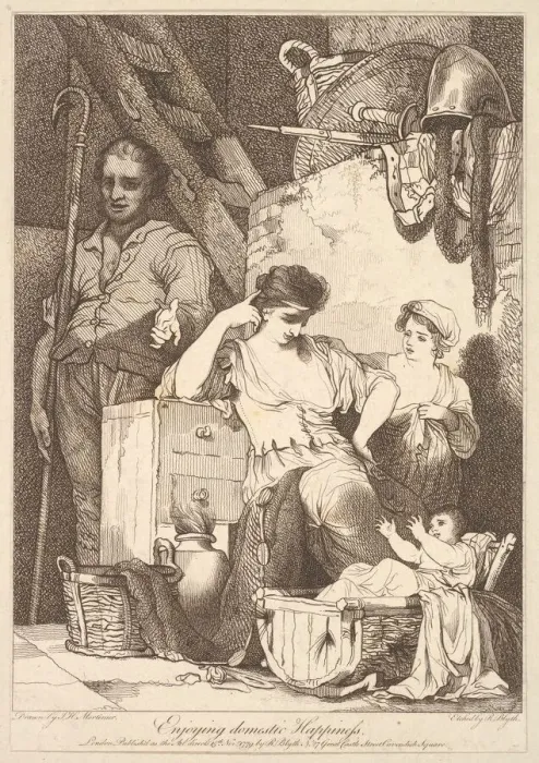 Framed Print : Enjoying Domestic Happiness, November 15, 1779. Creator: Robert Blyth Framed Print : Enjoying Domestic Happiness, November 15, 1779. Creator: Robert Blyth