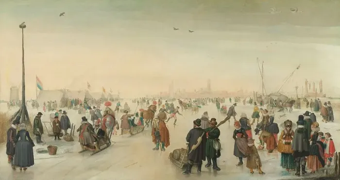 Framed Print : Enjoying the Ice near a Town, c.1620. Creator: Hendrick Avercamp Framed Print : Enjoying the Ice near a Town, c.1620. Creator: Hendrick Avercamp