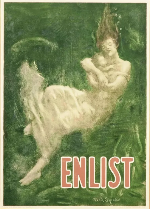 Framed Print : Enlist, 1915. Creator: Spear; Fred (active ca 1915) Framed Print : Enlist, 1915. Creator: Spear; Fred (active ca 1915)