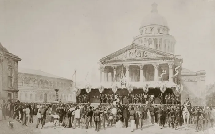 Framed Print : Enlistment of volunteers into the National Guard, Place du Pantheon, Paris, 1870-1871 Framed Print : Enlistment of volunteers into the National Guard, Place du Pantheon, Paris, 1870-1871