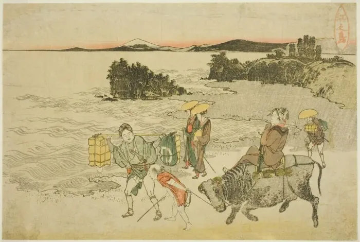 Framed Print : Enoshima, Japan, Unknown. Creator: Hokusai Framed Print : Enoshima, Japan, Unknown. Creator: Hokusai