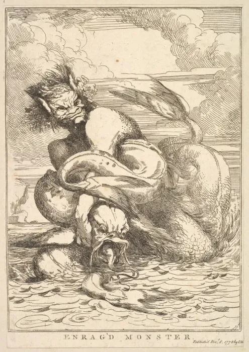 Framed Print : Enrag d Monster (from Fifteen Etchings Dedicated to Sir Joshua Reynolds), December 8 Framed Print : Enrag d Monster (from Fifteen Etchings Dedicated to Sir Joshua Reynolds), December 8