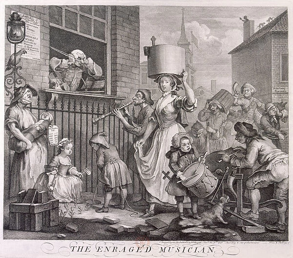 The Enraged Musician, 1741. Artist: William Hogarth