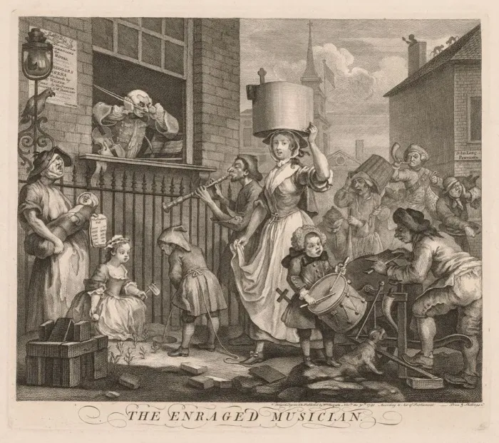 Framed Print : The Enraged Musician, 1741. Creator: William Hogarth (British, 1697-1764) Framed Print : The Enraged Musician, 1741. Creator: William Hogarth (British, 1697-1764)