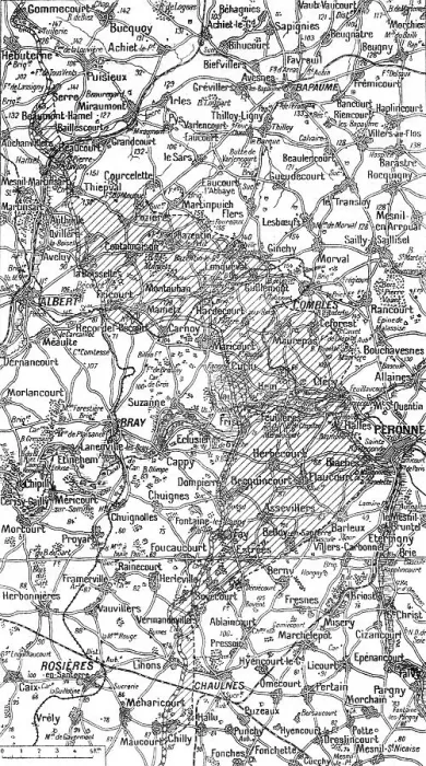 Framed Print : Ensemble du terrain des offensives franco-britanniques au Nord et au Sud de la Somme, 1916. Creator: Unknown Framed Print : Ensemble du terrain des offensives franco-britanniques au Nord et au Sud de la Somme, 1916. Creator: Unknown