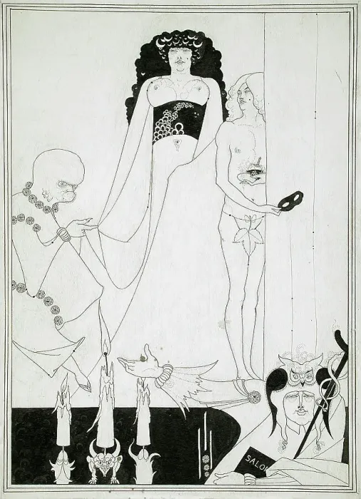 Framed Print : Enter Herodias, c1893. Creator: Aubrey Beardsley Framed Print : Enter Herodias, c1893. Creator: Aubrey Beardsley
