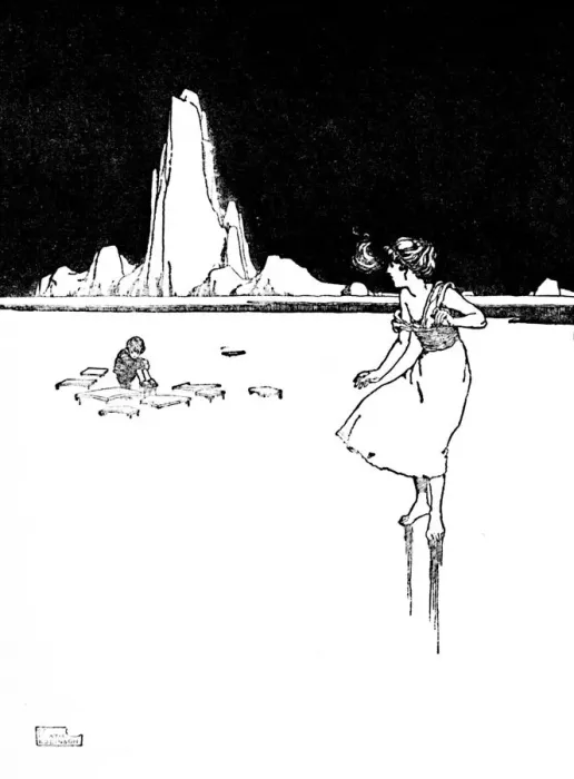 Framed Print : She Entered the Large, Cold, Empty Hall, c1930. Artist: W Heath Robinson Framed Print : She Entered the Large, Cold, Empty Hall, c1930. Artist: W Heath Robinson