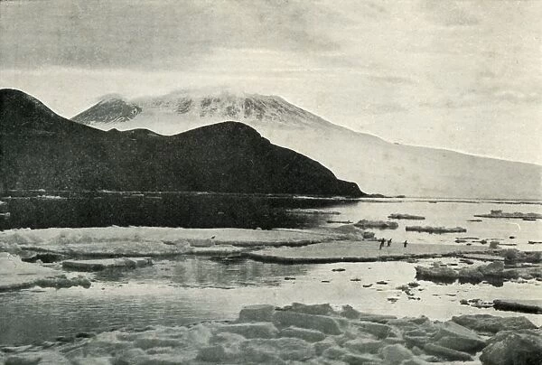Entering McMurdo Sound - Cape Bird and Mount Erebus, c1910–1913, (1913)