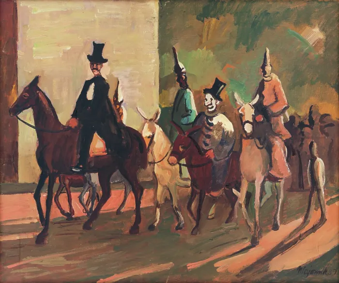 Framed Print : Entering the Ring, 1939. Creator: Cyprian Majernik Framed Print : Entering the Ring, 1939. Creator: Cyprian Majernik