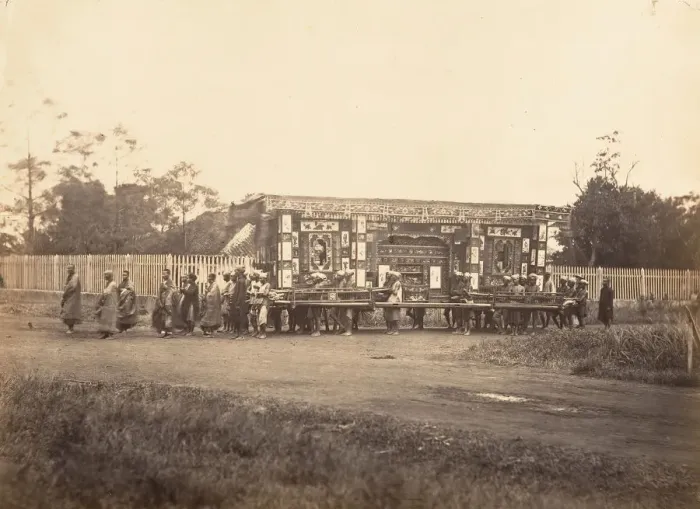 Framed Print : Enterrement, Cochinchine, 1866. Creator: Emile Gsell