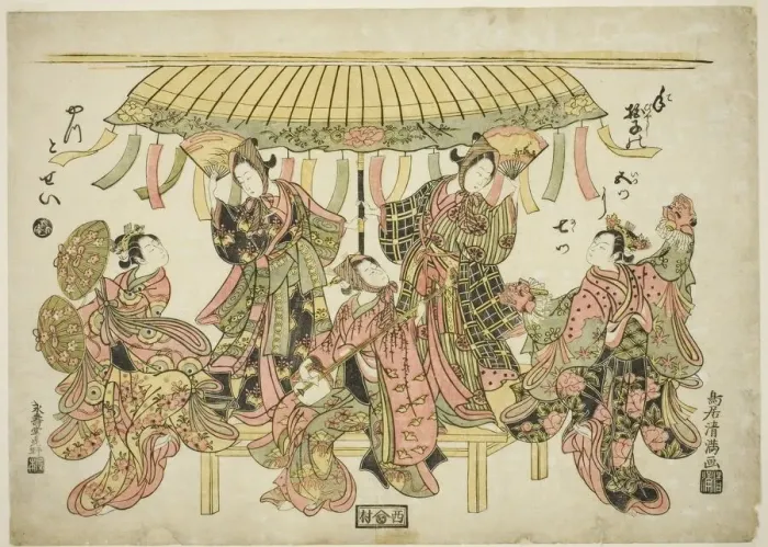 Framed Print : Entertainers, c. 1764. Creator: Torii Kiyomitsu Framed Print : Entertainers, c. 1764. Creator: Torii Kiyomitsu