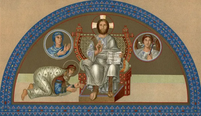 Framed Print : The Enthroned Christ, (1902) Framed Print : The Enthroned Christ, (1902)