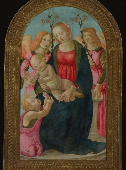 Framed Print : Enthroned Madonna and Child, 2nd half of 15th century. Creator: Master of the Fiesole Epiphany Framed Print : Enthroned Madonna and Child, 2nd half of 15th century. Creator: Master of the Fiesole Epiphany