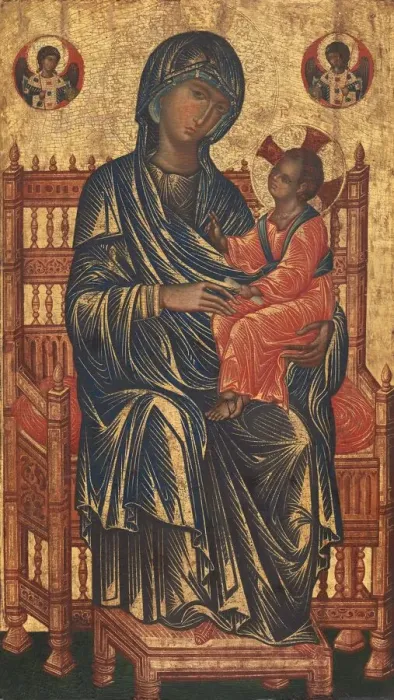 Framed Print : Enthroned Madonna and Child, c. 1250 / 1275. Creator: Unknown Framed Print : Enthroned Madonna and Child, c. 1250 / 1275. Creator: Unknown