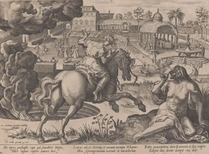 Framed Print : The Enticement of Luxury, from The Course of Human Life, 1570. Creator: Pieter Furnius Framed Print : The Enticement of Luxury, from The Course of Human Life, 1570. Creator: Pieter Furnius