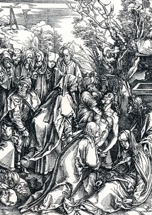 Framed Print : The Entombment, 1498 (1906). Artist: Albrecht Durer Framed Print : The Entombment, 1498 (1906). Artist: Albrecht Durer