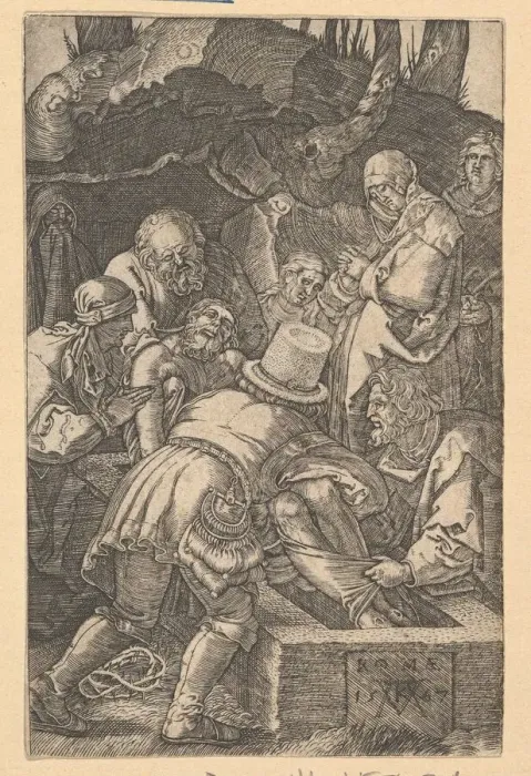 Framed Print : The Entombment, 1567. Creator: Mario Cartaro Framed Print : The Entombment, 1567. Creator: Mario Cartaro