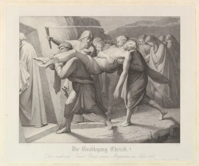 Framed Print : The Entombment, 1850. Creator: Unknown Framed Print : The Entombment, 1850. Creator: Unknown