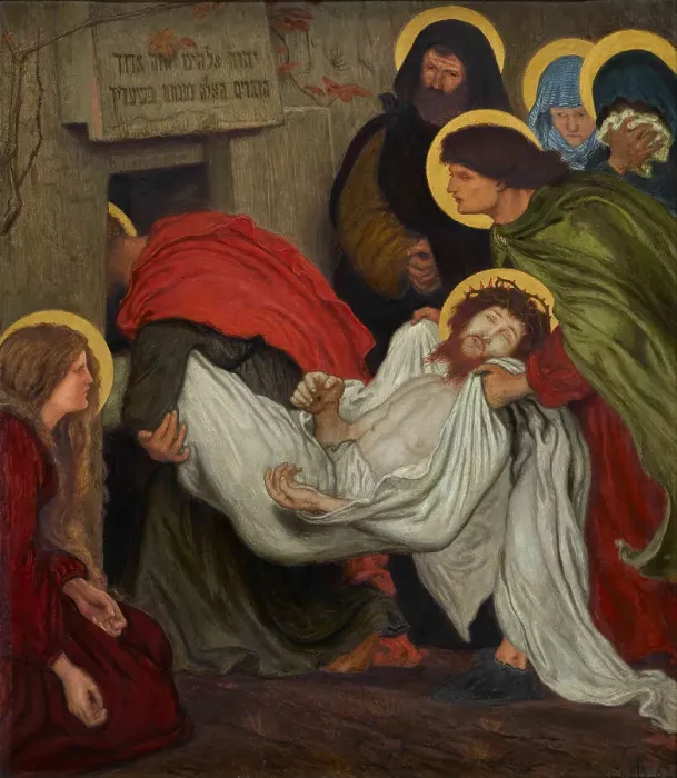 Framed Print : The Entombment, 1868. Creator: Brown, Ford Madox (1821-1893) Framed Print : The Entombment, 1868. Creator: Brown, Ford Madox (1821-1893)