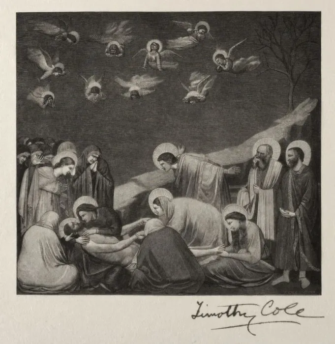 Framed Print : The Entombment, 1887. Creator: Timothy Cole (American, 1852-1931) Framed Print : The Entombment, 1887. Creator: Timothy Cole (American, 1852-1931)