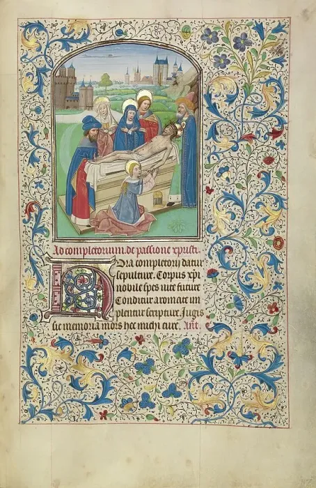 Framed Print : The Entombment; Arenberg Hours, early 1460s. Creator: Willem Vrelant Framed Print : The Entombment; Arenberg Hours, early 1460s. Creator: Willem Vrelant