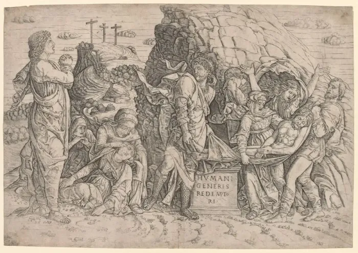 Framed Print : Entombment, c. 1509. Creator: Giovanni Antonio da Brescia (Italian, 1450-1530) Framed Print : Entombment, c. 1509. Creator: Giovanni Antonio da Brescia (Italian, 1450-1530)