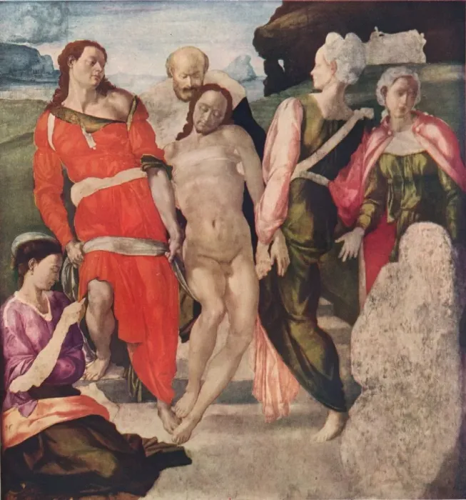 Framed Print : The Entombment, c1500, (1911). Artist: Michelangelo Buonarroti Framed Print : The Entombment, c1500, (1911). Artist: Michelangelo Buonarroti