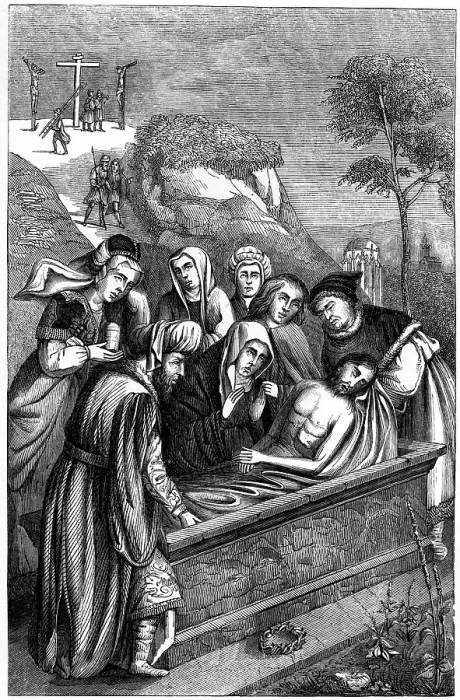 Framed Print : The Entombment, c15th century (1849). Artist: Plon Freres Framed Print : The Entombment, c15th century (1849). Artist: Plon Freres